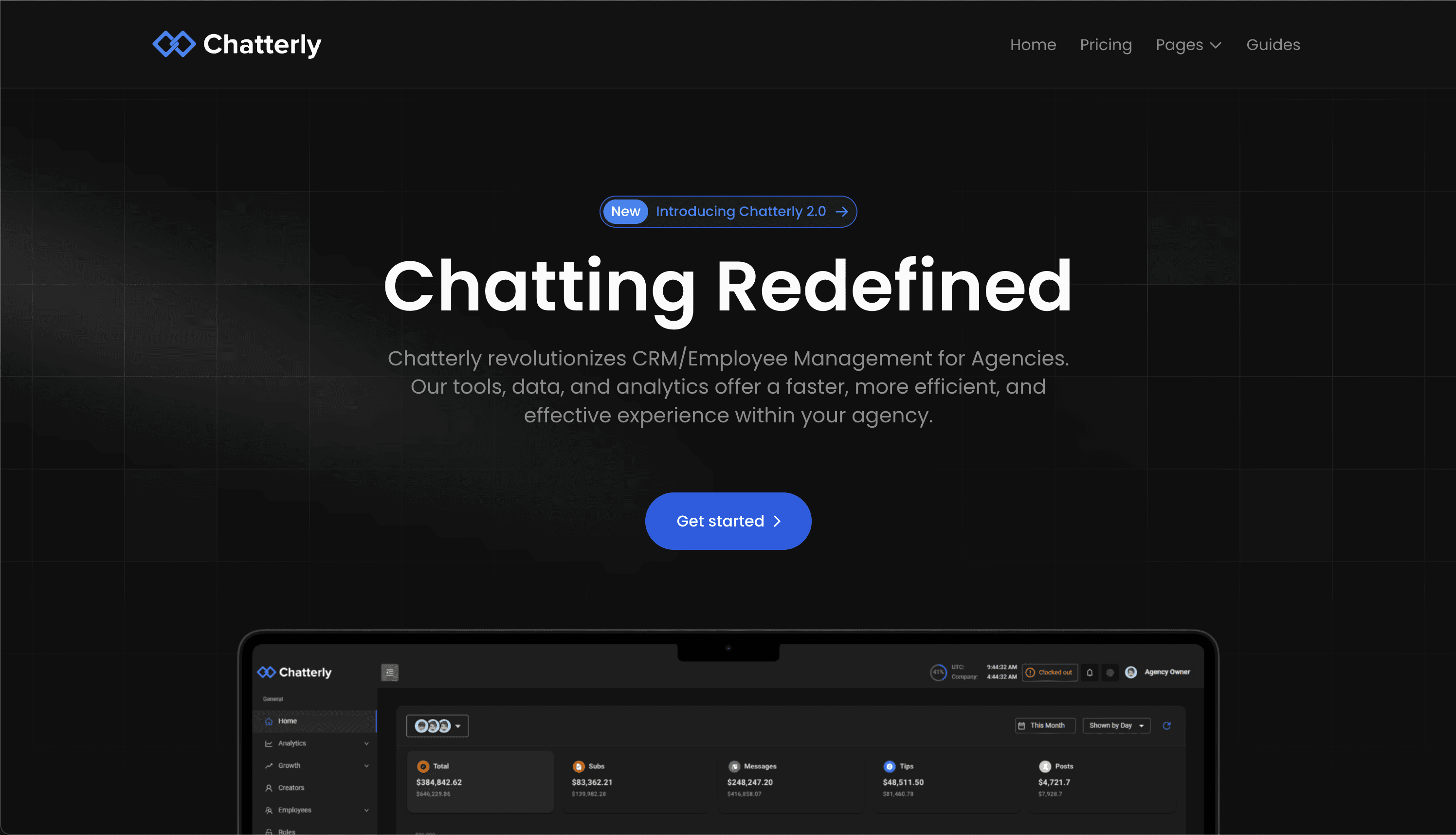 Chatterly revolutionizes CRM/Employee Management for Agencies. Our tools, data, and analytics offer a faster, more efficient, and effective experience within your agency.