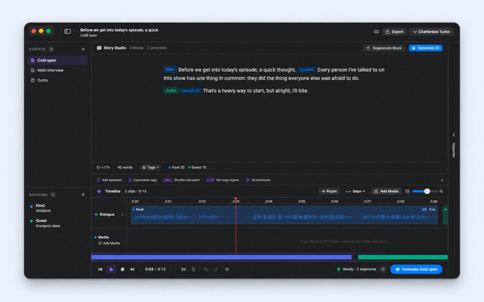 Murmur interface