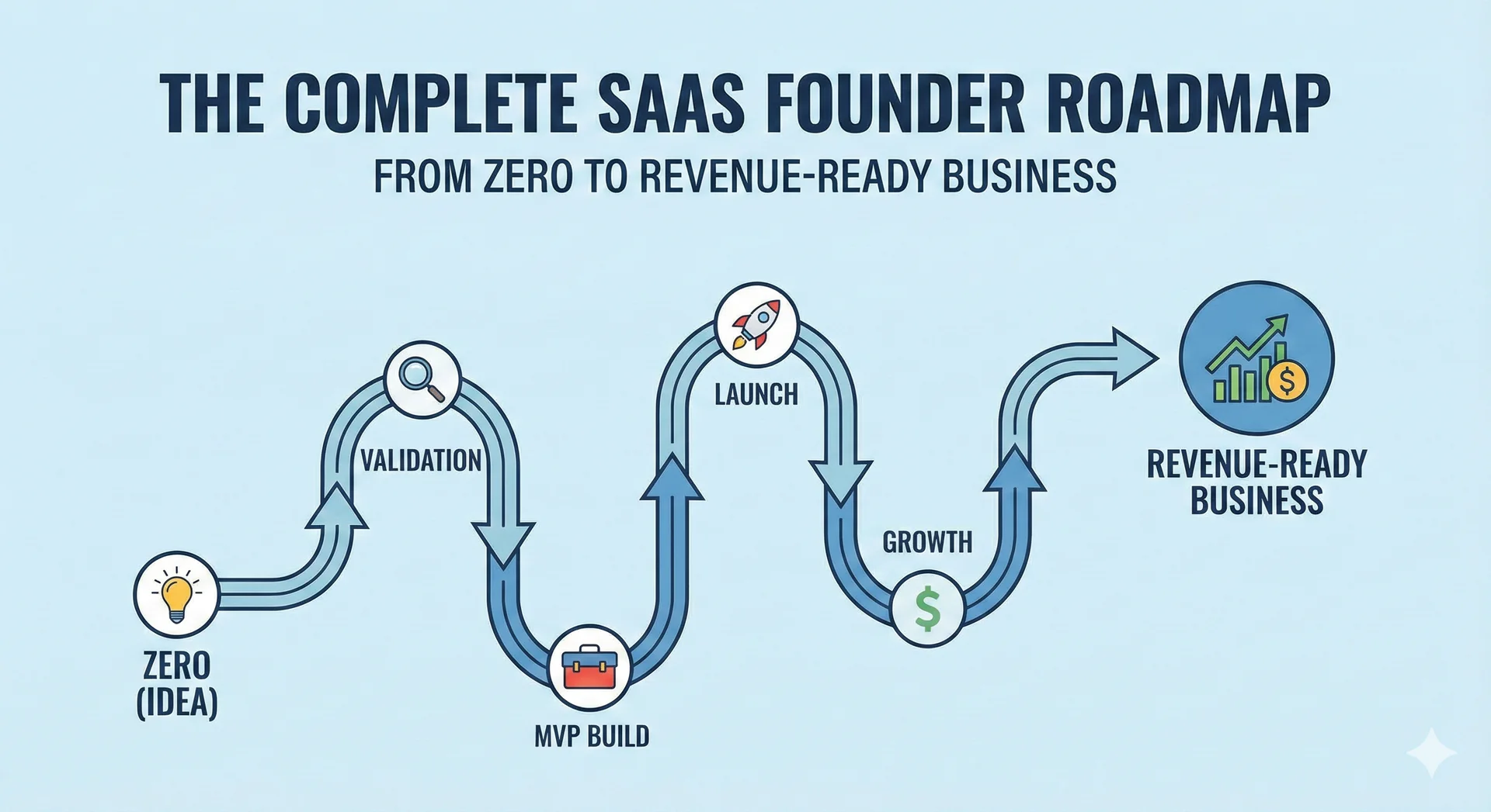 The Complete SaaS Founder Roadmap: From Zero to Revenue-Ready Business